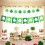 Multipurpose Paper Pennant With Clovers Pattern Handmade 6