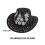 High Density Polyester Felts Cowboy Hats-black shape 3 M 4