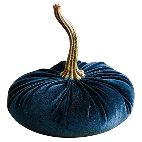 Samtkürbis-Plüschkissen, Herbstdekoration, 15 cm 1
