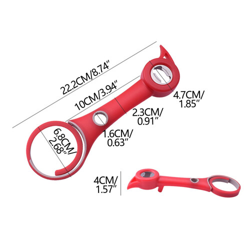 Ouvre-boîte de cuisine ergonomique 6 en 1 1