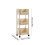 4-Tier Kitchen Storage Cart with Wheels 37.4x11.8x7.87 3