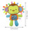 Jouet sensoriel en peluche douce avec hochet – 35 cm 2