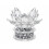 Silver Lotus Tealight Holder Crystal 11cm 1