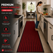 (80x150cm-Main Entrance Mat, Burgundy) Heavy Duty PVC Rubber Mats Extra Large Small Hall Entrance Rugs