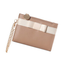 Credit Card Holder Large Capacity Clutches Purse Bifold-Khaki