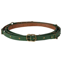 Lightweight Comfortable Chain Belt with Knight Detail-Green A