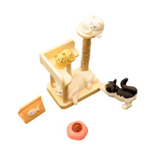 1/12 Miniature Cats Figures and Climbing Tree Model Figurine-B