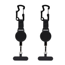 ABS Material Phone Lanyard with Steel Wire Construction Adjustable Retractable for Comfortable Fit in Hiking & Shopping