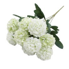 Lifelike Hydrangea Artificial Flower Bouquet - High Grade Simulation Floral Arrangement for Wedding Home Entrance Mother's Day Gift White2