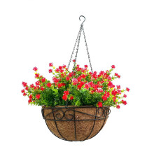 18" Artificial Hanging Flowers for Porch, Patio & Garden – Realistic Faux Spring Decor, Compatible with Outdoor Use