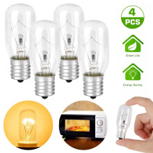 2pcs 40 Watt Appliance Light Bulb, Light Bulb for Microwave, E17 Base Bulb Dimmable Microwave Replacement Bulb Warm Yellow 2700K, Fits for Most Ovens