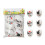Set di 6 uova decorative pasquali in plastica 1