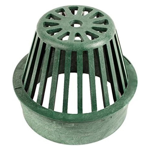Runder Atriumrost, grün, 6 Zoll, HDPE-Ablaufabdeckung