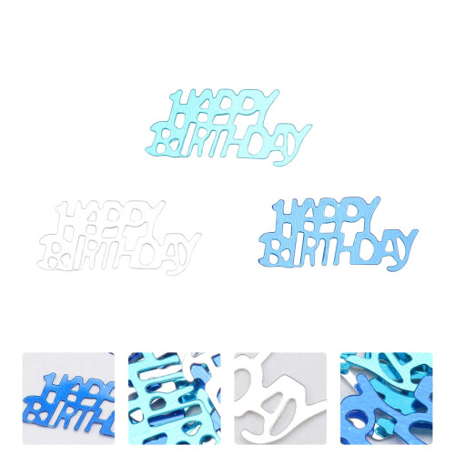 2Pack Blue Throwing Confetti Birthday Party Ornament Plastic Material