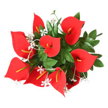 Artificial Calla Lily Red Flowers 1Pcs for Wedding Bouquet Home Decoration Faux Calla Lilies Flower,Dark Red