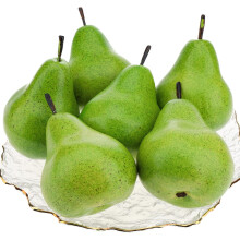 6pcs Realistic Artificial Brown Pears – Lifelike Fake Fruit for Home, Kitchen, Cabinet, Party & Shop Decor – Compatible with Home Styling