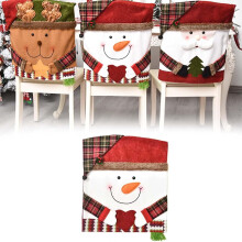 Christmas Chair Covers - Dining Chair Back Covers Set of 1/2/3 - Snowman Chair Decor
