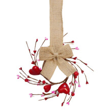 Valentine's Day Heart Wreath with Artificial Red Berries – Kitchen, Door, Window, Wedding & Home Decoration