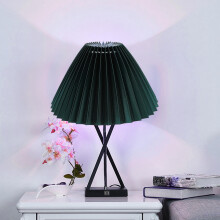 1Pc Creative Green Cloth Lampshade Pleated Cover for Home Use Table Lamp Decoration