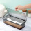 Grey Drainable Chopsticks Box With Transparent Cover And Stackable Feature For Space Saving Made From Gray Polypropylene For Durability 2
