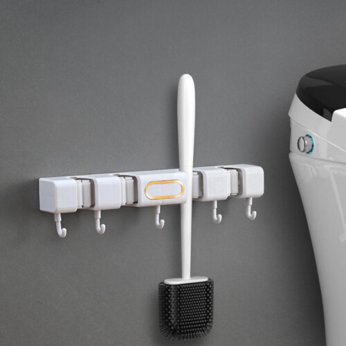 Porta scope e mocio da parete – Bianco, resistente 2