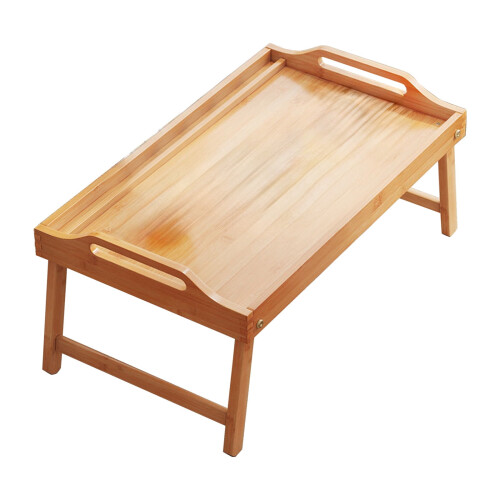 Foldable Wooden Breakfast Tray Beige 40x30x20cm 1