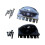 Guitar Bridge 6 String Alloy Texture Suitable for-Black 2