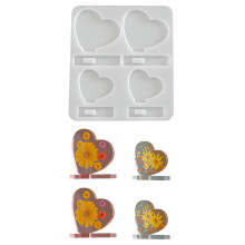 Mehrzweck-Herz-Silikonform für Schmuck, Seife, Kerze, DIY,