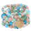 Frange en résine extensible perlée, Design-couleur claire 1
