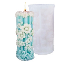 Moule Ă bougie en Silicone, fleur de printemps, Base-62