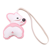 Mignon Corgi Butt Porte-clés En Cuir Sac Charme PU Cuir-Rose