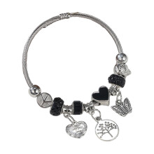 Bracelet polyvalent en acier titane, pendentif-Noir