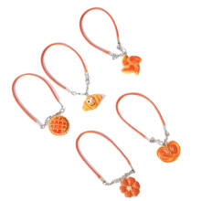 Porte-clés à breloques de boulangerie réaliste, accessoire