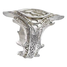 Bague réglable de Style mystérieux des âges sombres,-Argent