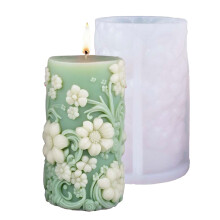 Moule en Silicone pour bougie à gâteau Floral, outil-63