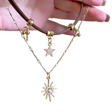 Collier ethnique élégant d'inspiration-collier étoile du soleil