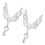 Boucles d'oreilles oiseau étoile à quatre branches avec glands 1