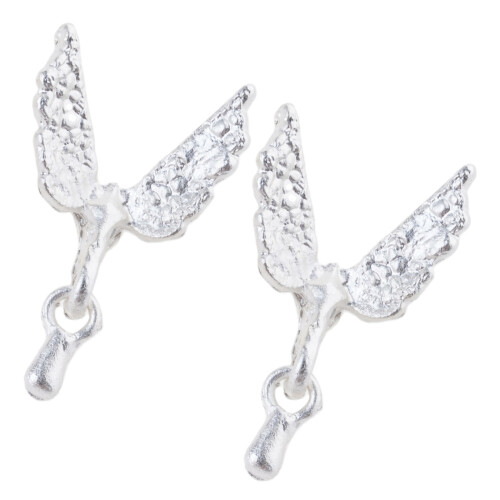 Boucles d'oreilles oiseau étoile à quatre branches avec glands