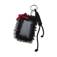 Porte-badge élégant gothique avec nœud-Noeud noir et rouge ca
