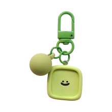 Porte-clés en résine fait à la main, perles colorées-Vert