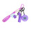 Simulated Workout Gear Keyring Detachable Barbell Charm-SS6 1