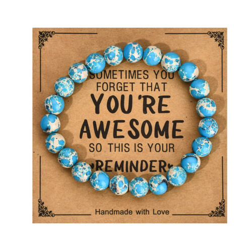 Single Loop Bracelet With Card Gift Ready Mixed Material-S1