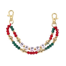 Holiday Cheer Plastic Keychain Compact-Double layer crystal