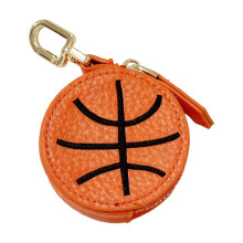 Stylish PU Leather Multifunctional Keychain Coin-basketball