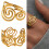Schimmernder 18-Karat-Gold-Finish, gemusterter-3 3