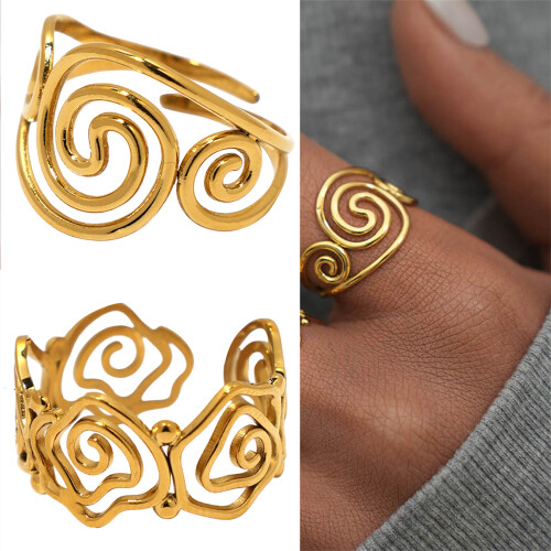 Schimmernder 18-Karat-Gold-Finish, gemusterter-3 2