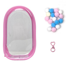 Krasbestendige poppenkoffer Pluche popschelp Acryltextuur-Roze
