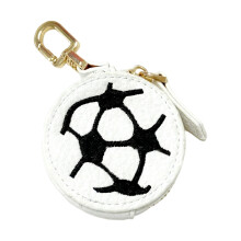 Crochet de porte-clés détachable en cuir PU-Football 1