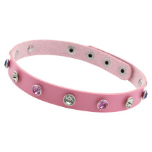 Collier élégant orné de Faux cristaux, chaîne de clavicule-Rose