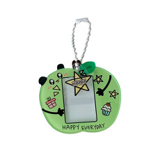 Draagbare Foto Case Sleutelhanger Cartoon Patroon-Groen ijs